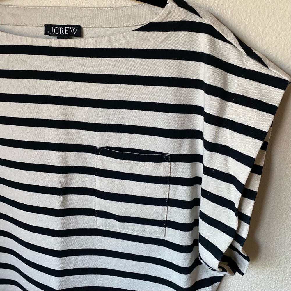 J. Crew Black and White Striped Blouse - Picture 3 of 9